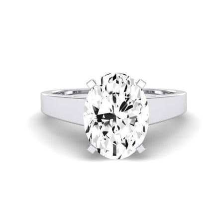 Snowdrop Moissanite Matching Band Only (engagement Ring Not Included) For Ring With Oval Center whitegold