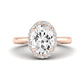 Calla Lily Moissanite Matching Band Only (does Not Include Engagement Ring) For Ring With Oval Center rosegold