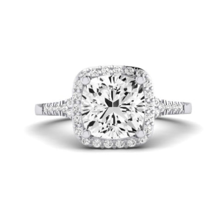Desert Rose Diamond Matching Band Only (engagement Ring Not Included) For Ring With Cushion Center whitegold