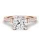 Daphne Moissanite Matching Band Only (does Not Include Engagement Ring)  For Ring With Cushion Center rosegold