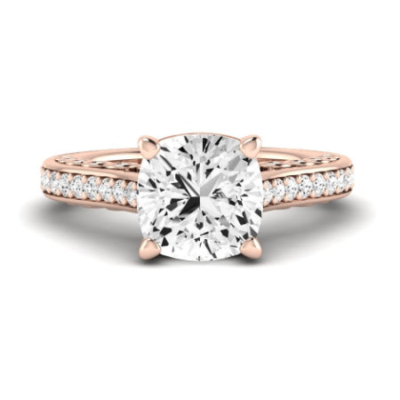 Nala Diamond Matching Band Only (does Not Include Engagement Ring) For Ring With Cushion Center rosegold