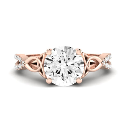 Pavonia Diamond Matching Band Only (does Not Include Engagement Ring)  For Ring With Round Center rosegold