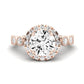 Aubretia Diamond Matching Band Only (does Not Include Engagement Ring) For Ring With Round Center rosegold