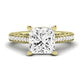 Nala Moissanite Matching Band Only (does Not Include Engagement Ring) For Ring With Princess Center yellowgold
