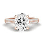 Iberis Diamond Matching Band Only (does Not Include Engagement Ring) For Ring With Oval Center rosegold