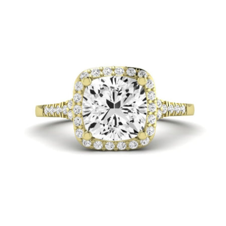 Desert Rose Diamond Matching Band Only (engagement Ring Not Included) For Ring With Cushion Center yellowgold