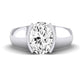 Jasmine Diamond Matching Band Only (does Not Include Engagement Ring) For Ring With Oval Center whitegold
