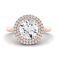 Tulip Diamond Matching Band Only (does Not Include Engagement Ring) For Ring With Round Center rosegold
