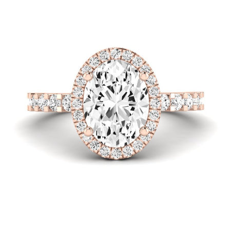 Sweet Pea Diamond Matching Band Only ( Engagement Ring Not Included) For Ring With Oval Center rosegold