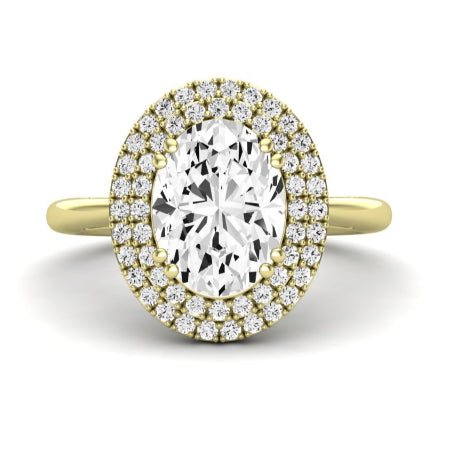 Tulip Oval Moissanite Bridal Set yellowgold