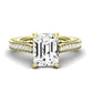 Nala Diamond Matching Band Only (does Not Include Engagement Ring) For Ring With Emerald Center yellowgold