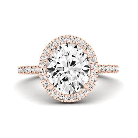 Columbine Oval Moissanite Bridal Set rosegold