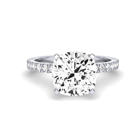 Dahlia Diamond Matching Band Only (engagement Ring Not Included) For Ring With Cushion Center whitegold