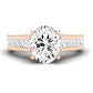 Edelweiss Diamond Matching Band Only (does Not Include Engagement Ring) For Ring With Oval Center rosegold