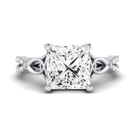 Pavonia Diamond Matching Band Only (does Not Include Engagement Ring)  For Ring With Princess Center whitegold