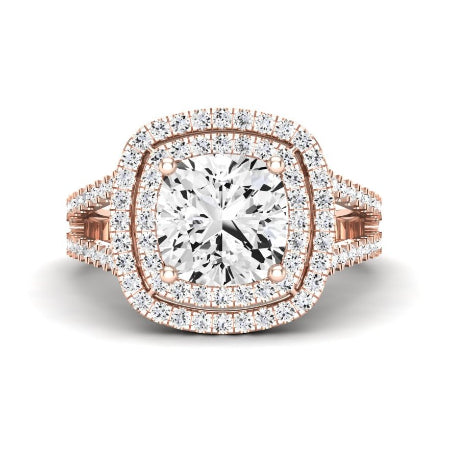 Flora Diamond Matching Band Only (engagement Ring Not Included) For Ring With Cushion Center rosegold