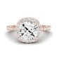 Florizel Diamond Matching Band Only (does Not Include Engagement Ring) For Ring With Cushion Center rosegold