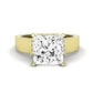 Lavender Moissanite Matching Band Only (engagement Ring Not Included) For Ring With Princess Center yellowgold