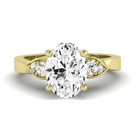 Hibiscus Oval Diamond Bridal Set (Lab Grown Igi Cert) yellowgold