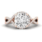 Dianella Diamond Matching Band Only (does Not Include Engagement Ring)  For Ring With Cushion Center rosegold