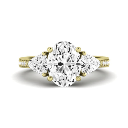 Snowdonia Oval Moissanite Bridal Set yellowgold