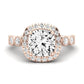 Aubretia Moissanite Matching Band Only (does Not Include Engagement Ring) For Ring With Cushion Center rosegold