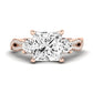 Bottlebrush Diamond Matching Band Only (does Not Include Engagement Ring) For Ring With Princess Center rosegold