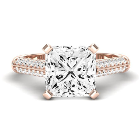 Iberis Diamond Matching Band Only (does Not Include Engagement Ring) For Ring With Princess Center rosegold