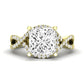 Dianella Moissanite Matching Band Only (does Not Include Engagement Ring)  For Ring With Princess Center yellowgold