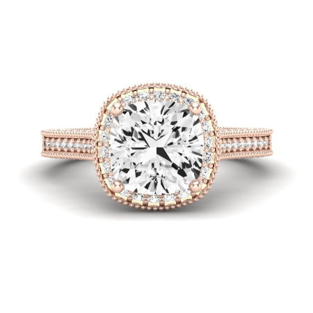 Wallflower Cushion Diamond Bridal Set (Lab Grown Igi Cert) rosegold