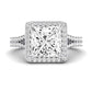 Tea Rose Princess Diamond Bridal Set (Lab Grown Igi Cert) whitegold