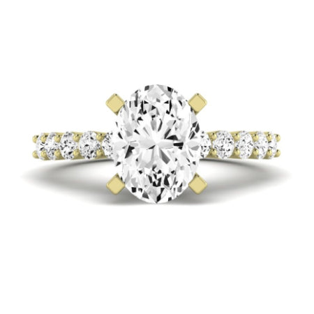 Magnolia Oval Moissanite Bridal Set yellowgold