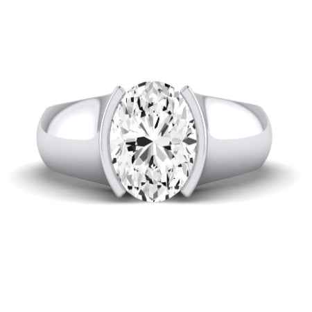 Jasmine Oval Moissanite Bridal Set whitegold