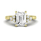 Alyssa Emerald Diamond Bridal Set (Lab Grown Igi Cert) yellowgold