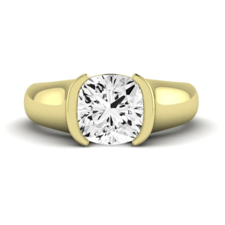 Jasmine Diamond Matching Band Only (does Not Include Engagement Ring) For Ring With Cushion Center yellowgold