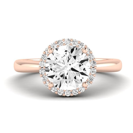 Calla Lily Diamond Matching Band Only (does Not Include Engagement Ring) For Ring With Round Center rosegold