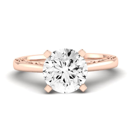 Astilbe Diamond Matching Band Only (does Not Include Engagement Ring) For Ring With Round Center rosegold