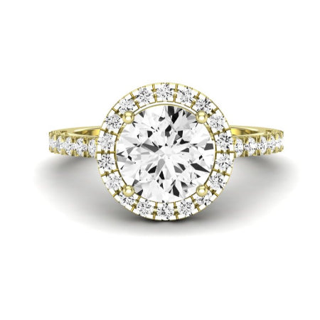 Florizel Diamond Matching Band Only (does Not Include Engagement Ring) For Ring With Round Center yellowgold