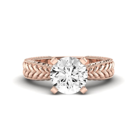 Azalea Diamond Matching Band Only (does Not Include Engagement Ring) For Ring With Round Center rosegold