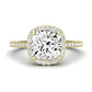 Bergenia Diamond Matching Band Only (does Not Include Engagement Ring ) For Ring With Cushion Center yellowgold