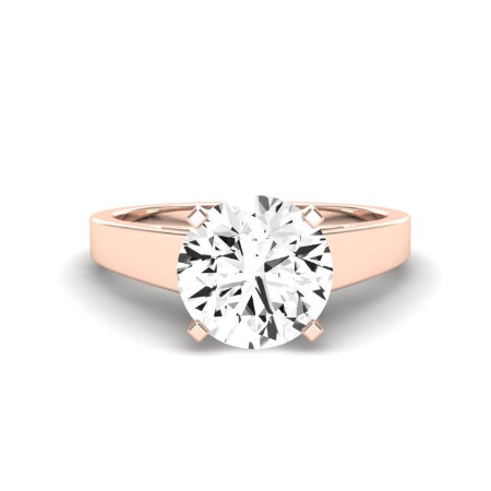 Snowdrop Moissanite Matching Band Only (engagement Ring Not Included) For Ring With Round Center rosegold