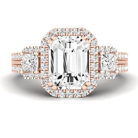 Erica Emerald Diamond Bridal Set (Lab Grown Igi Cert) rosegold