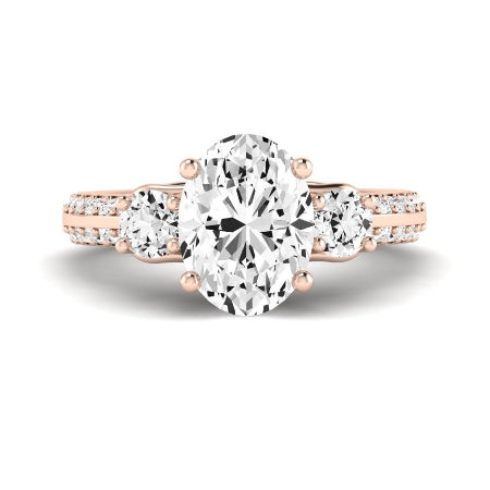 Thistle Oval Diamond Bridal Set (Lab Grown Igi Cert) rosegold