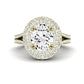 Lupin Moissanite Matching Band Only (does Not Include Engagement Ring)  For Ring With Oval Center yellowgold