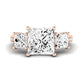 Dietes Diamond Matching Band Only (does Not Include Engagement Ring) For Ring With Princess Center rosegold