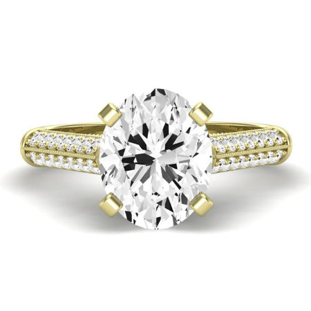 Iberis Oval Moissanite Bridal Set yellowgold