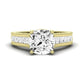 Edelweiss Diamond Matching Band Only (does Not Include Engagement Ring) For Ring With Cushion Center yellowgold