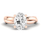 Baneberry Moissanite Matching Band Only (does Not Include Engagement Ring)  For Ring With Oval Center rosegold