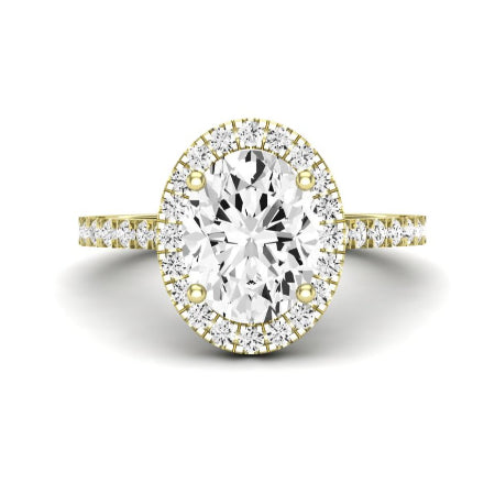 Florizel Diamond Matching Band Only (does Not Include Engagement Ring) For Ring With Oval Center yellowgold