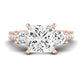Primrose Diamond Matching Band Only ( Engagement Ring Not Included) For Ring With Princess Center rosegold